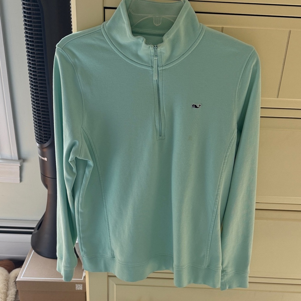 Vineyard Vines Aqua Quarter-Zip Pullover